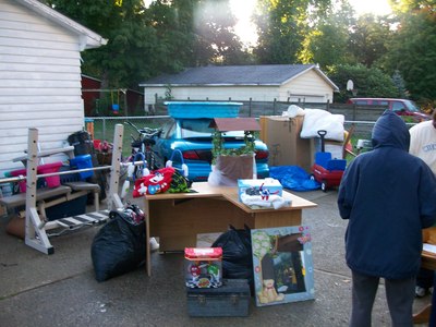 Still setting up for the sale