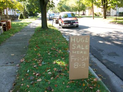 Day One - Garage Sale Sign